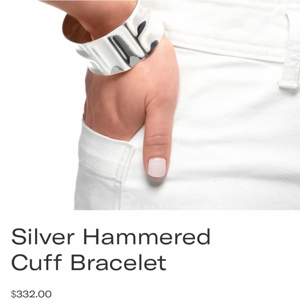 Fine Silver Hammered Cuff Bracelet